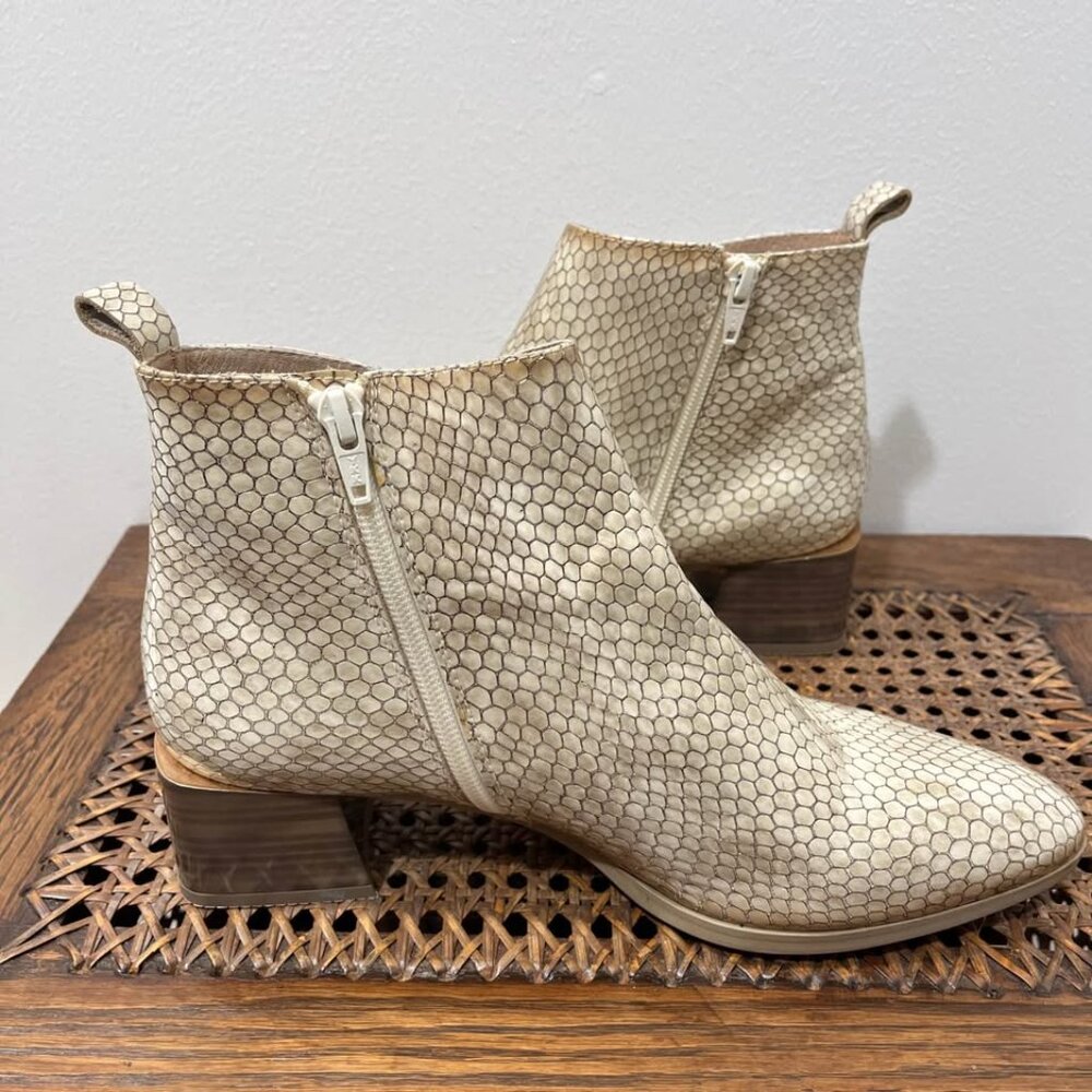 Size Eu 41 Hispanitas Python Embossed Patent Leat… - image 5